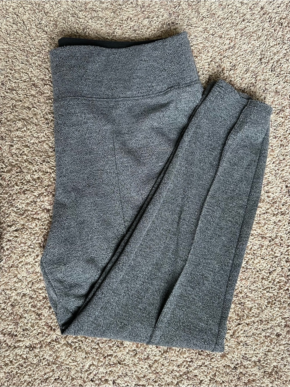 Plus Size 1X Gray Knit Leggings - Comfortable Everyday Bottoms
